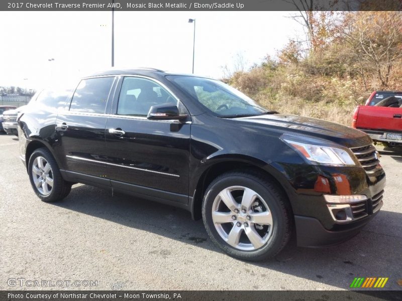 Mosaic Black Metallic / Ebony/Saddle Up 2017 Chevrolet Traverse Premier AWD