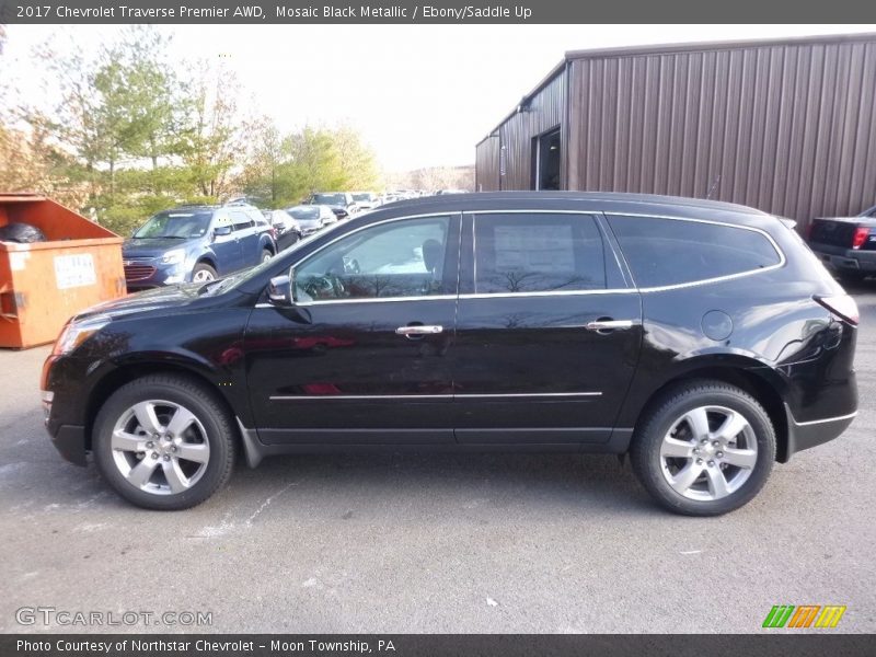 Mosaic Black Metallic / Ebony/Saddle Up 2017 Chevrolet Traverse Premier AWD