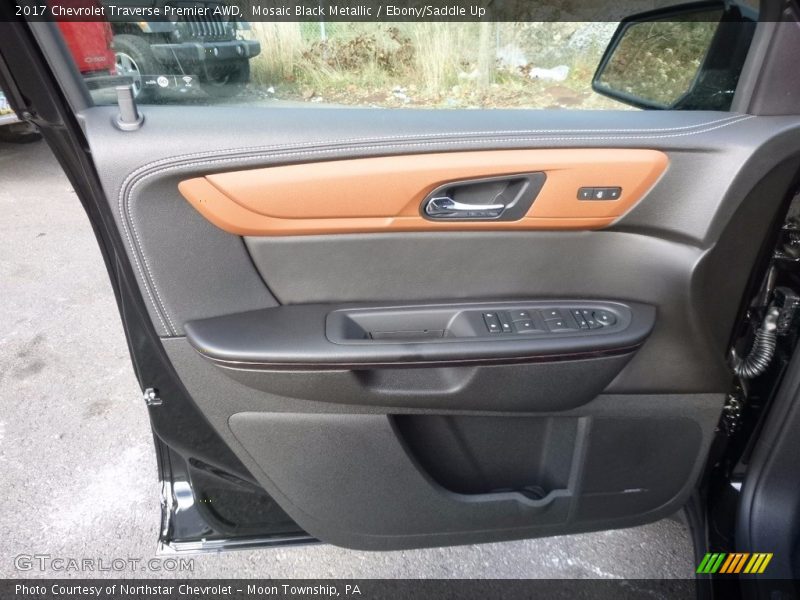 Mosaic Black Metallic / Ebony/Saddle Up 2017 Chevrolet Traverse Premier AWD
