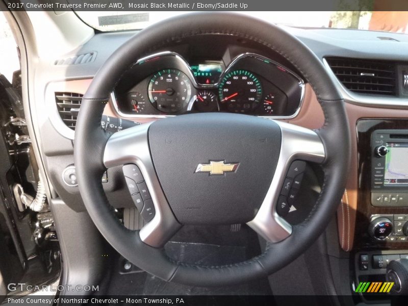 Mosaic Black Metallic / Ebony/Saddle Up 2017 Chevrolet Traverse Premier AWD