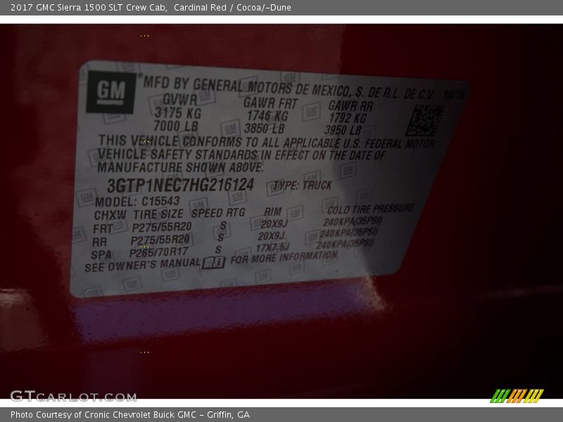 Cardinal Red / Cocoa/­Dune 2017 GMC Sierra 1500 SLT Crew Cab