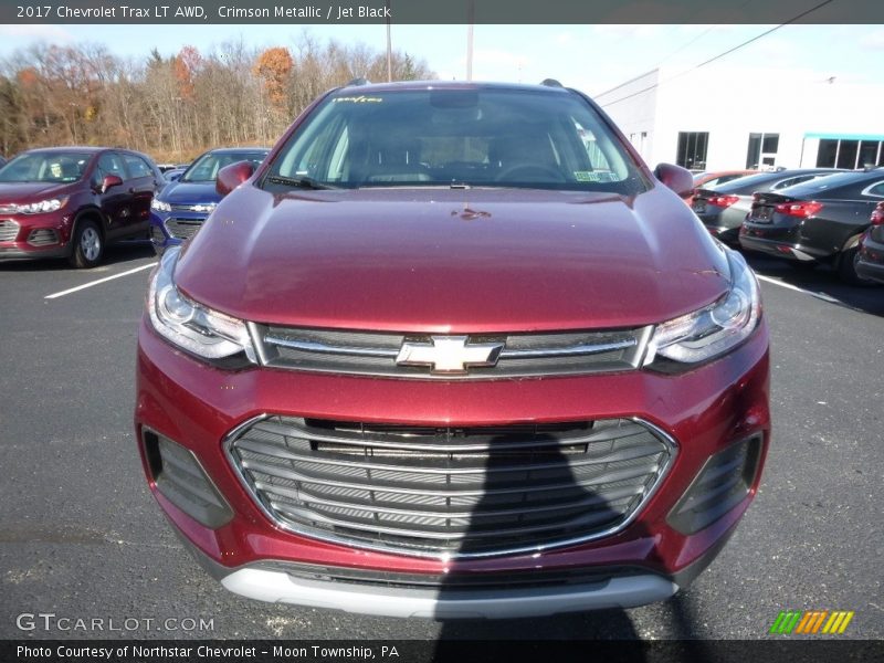 Crimson Metallic / Jet Black 2017 Chevrolet Trax LT AWD