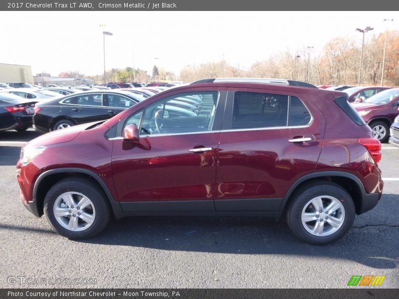 Crimson Metallic / Jet Black 2017 Chevrolet Trax LT AWD