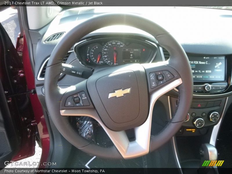 Crimson Metallic / Jet Black 2017 Chevrolet Trax LT AWD