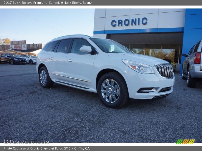 Summit White / Ebony/Ebony 2017 Buick Enclave Premium