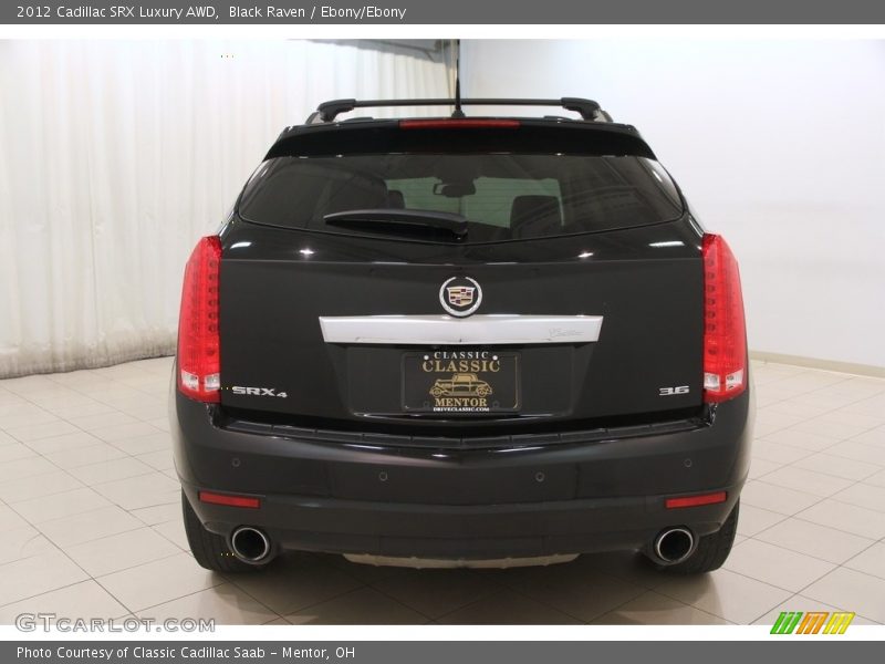 Black Raven / Ebony/Ebony 2012 Cadillac SRX Luxury AWD