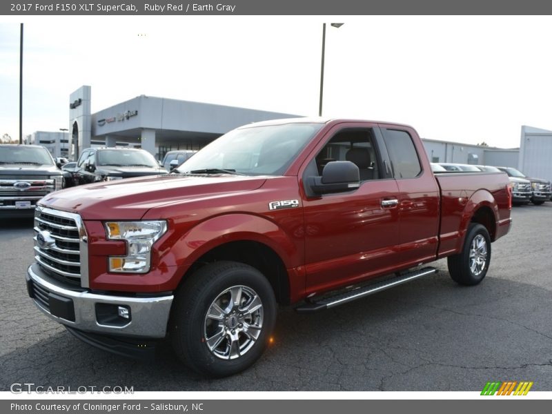 Ruby Red / Earth Gray 2017 Ford F150 XLT SuperCab