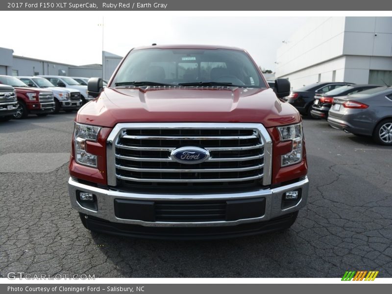 Ruby Red / Earth Gray 2017 Ford F150 XLT SuperCab