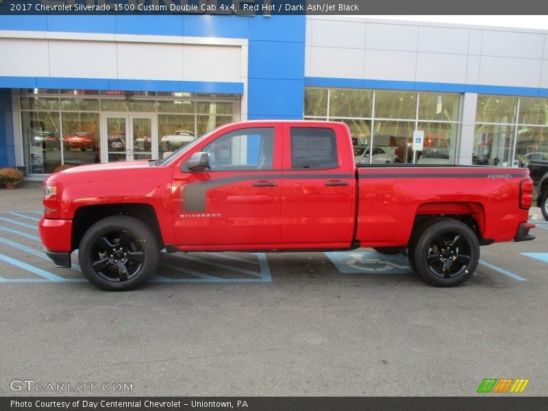 Red Hot / Dark Ash/Jet Black 2017 Chevrolet Silverado 1500 Custom Double Cab 4x4