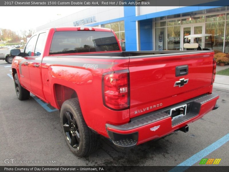 Red Hot / Dark Ash/Jet Black 2017 Chevrolet Silverado 1500 Custom Double Cab 4x4