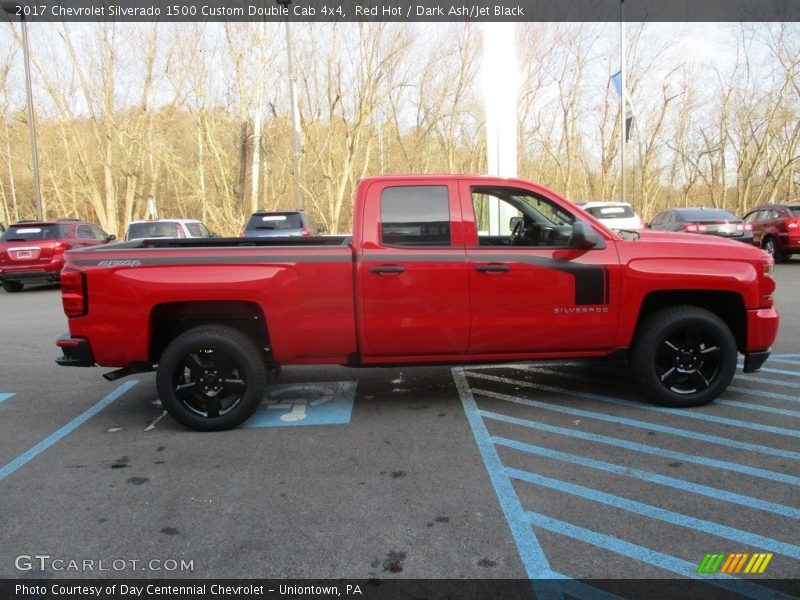 Red Hot / Dark Ash/Jet Black 2017 Chevrolet Silverado 1500 Custom Double Cab 4x4