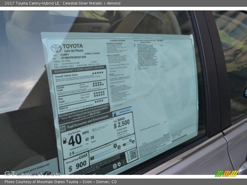 Celestial Silver Metallic / Almond 2017 Toyota Camry Hybrid LE