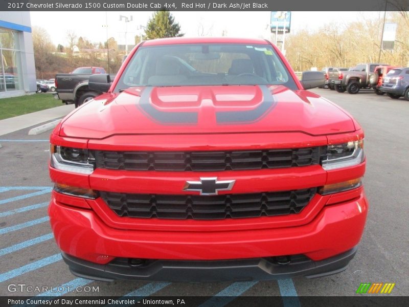 Red Hot / Dark Ash/Jet Black 2017 Chevrolet Silverado 1500 Custom Double Cab 4x4