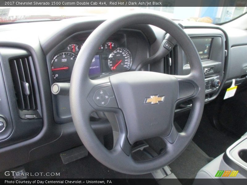 Red Hot / Dark Ash/Jet Black 2017 Chevrolet Silverado 1500 Custom Double Cab 4x4