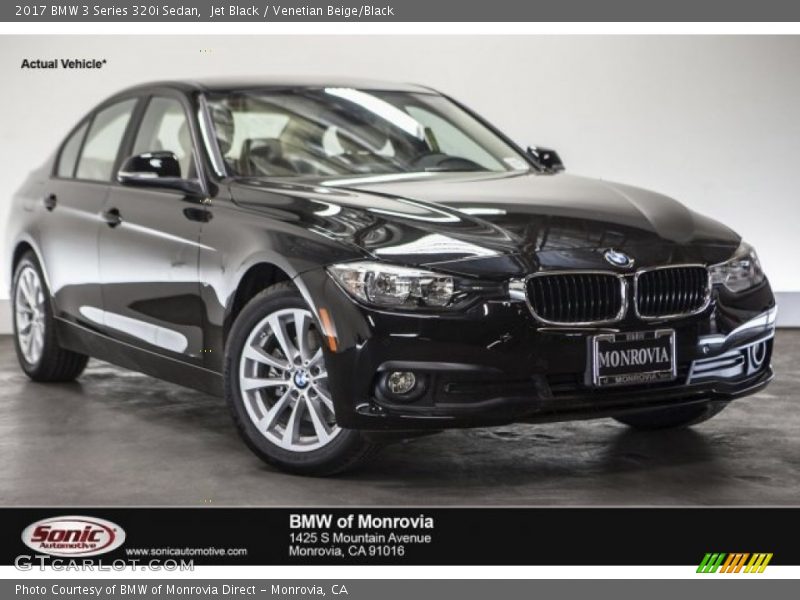 Jet Black / Venetian Beige/Black 2017 BMW 3 Series 320i Sedan
