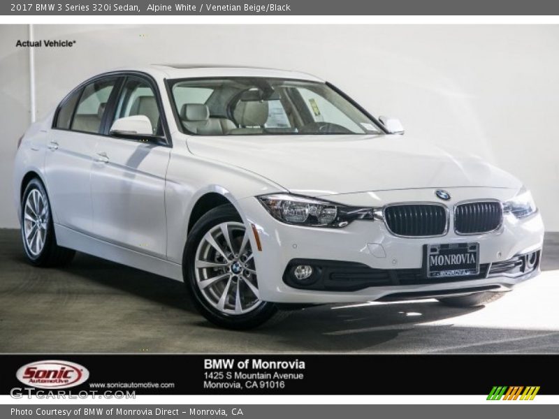 Alpine White / Venetian Beige/Black 2017 BMW 3 Series 320i Sedan