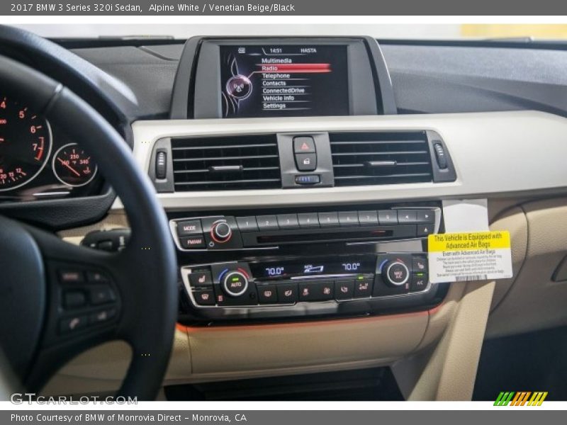 Alpine White / Venetian Beige/Black 2017 BMW 3 Series 320i Sedan