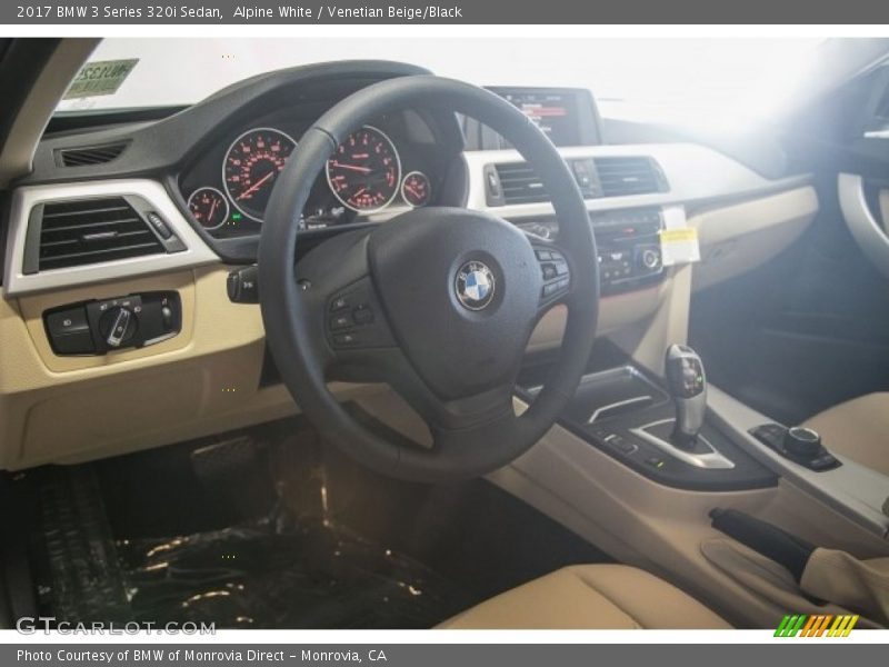 Alpine White / Venetian Beige/Black 2017 BMW 3 Series 320i Sedan
