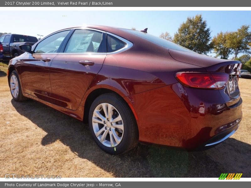 Velvet Red Pearl / Black/Linen 2017 Chrysler 200 Limited