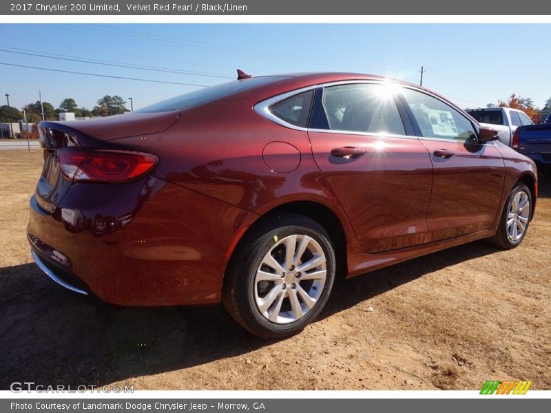 Velvet Red Pearl / Black/Linen 2017 Chrysler 200 Limited