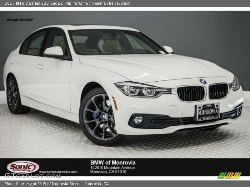 Alpine White / Venetian Beige/Black 2017 BMW 3 Series 320i Sedan