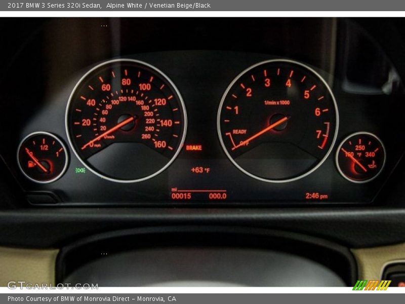 Alpine White / Venetian Beige/Black 2017 BMW 3 Series 320i Sedan