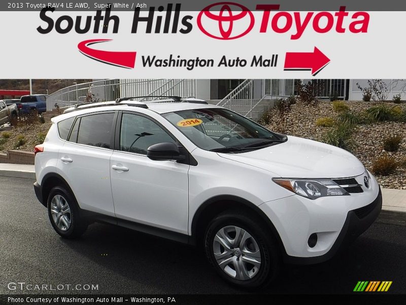 Super White / Ash 2013 Toyota RAV4 LE AWD