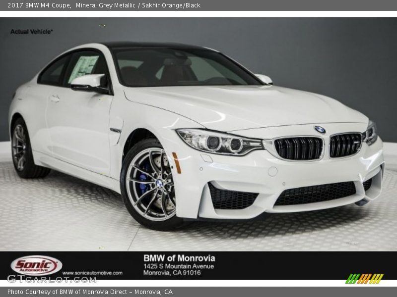 Mineral Grey Metallic / Sakhir Orange/Black 2017 BMW M4 Coupe