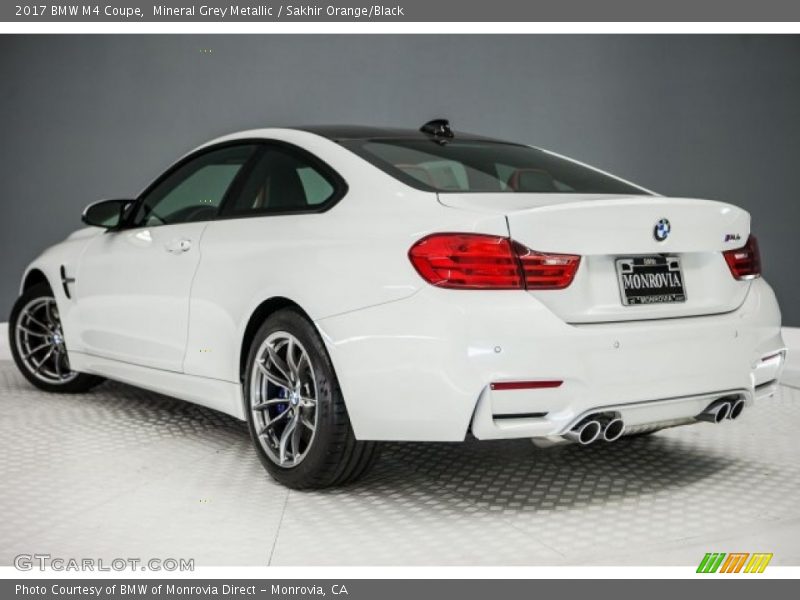 Mineral Grey Metallic / Sakhir Orange/Black 2017 BMW M4 Coupe