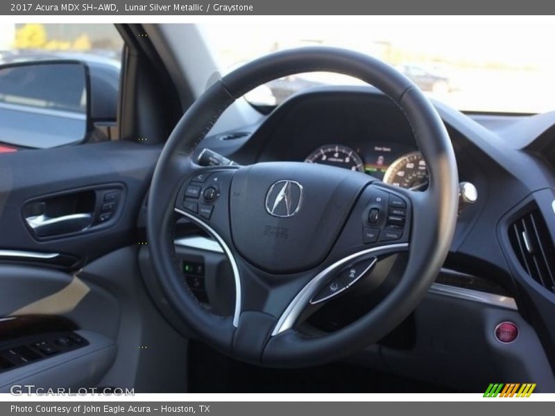 Lunar Silver Metallic / Graystone 2017 Acura MDX SH-AWD