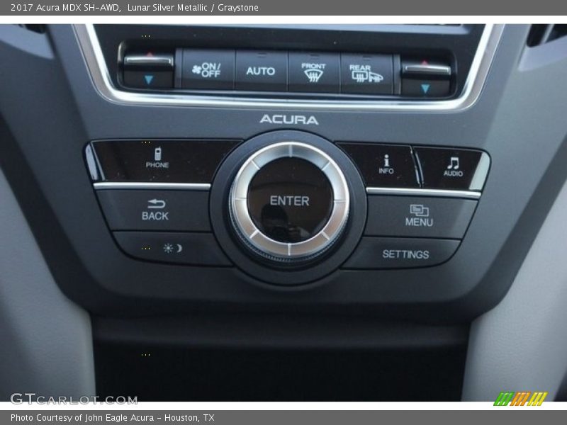 Lunar Silver Metallic / Graystone 2017 Acura MDX SH-AWD