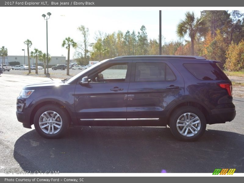 Blue Jeans / Ebony Black 2017 Ford Explorer XLT