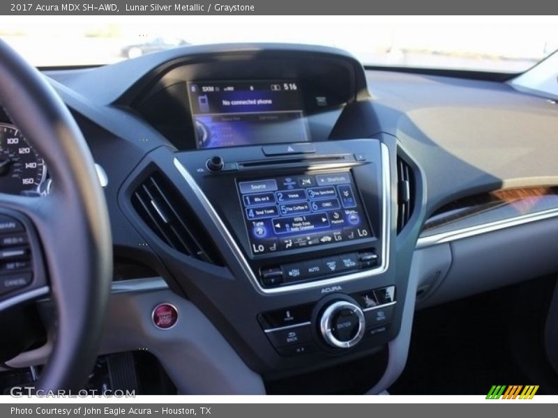 Lunar Silver Metallic / Graystone 2017 Acura MDX SH-AWD