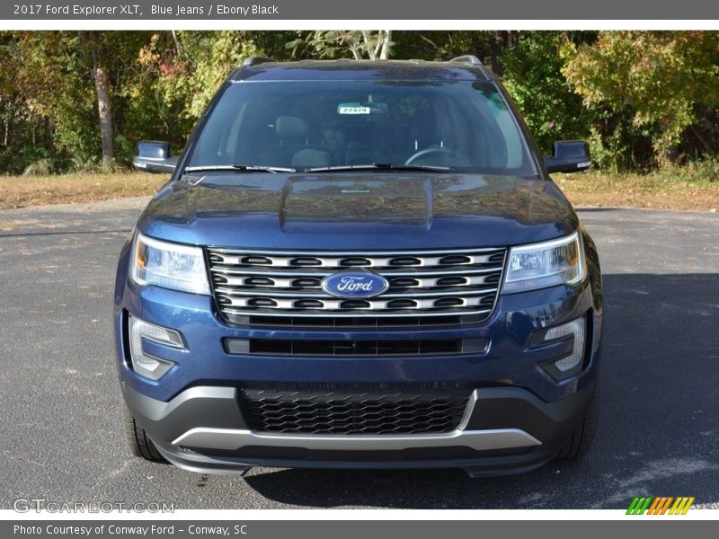 Blue Jeans / Ebony Black 2017 Ford Explorer XLT