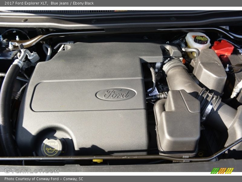 Blue Jeans / Ebony Black 2017 Ford Explorer XLT