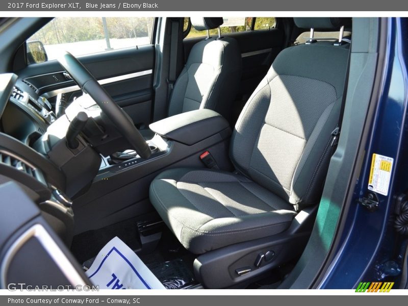 Blue Jeans / Ebony Black 2017 Ford Explorer XLT