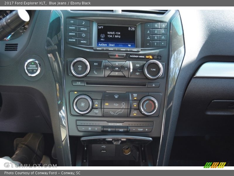 Blue Jeans / Ebony Black 2017 Ford Explorer XLT