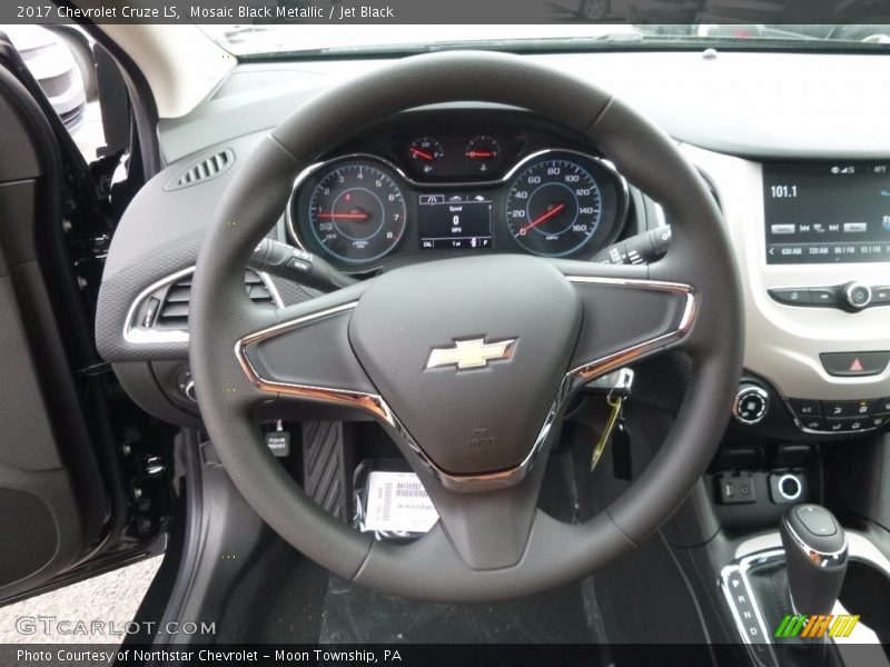 Mosaic Black Metallic / Jet Black 2017 Chevrolet Cruze LS