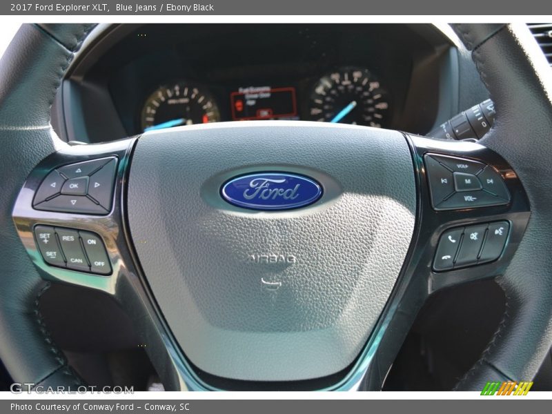 Blue Jeans / Ebony Black 2017 Ford Explorer XLT