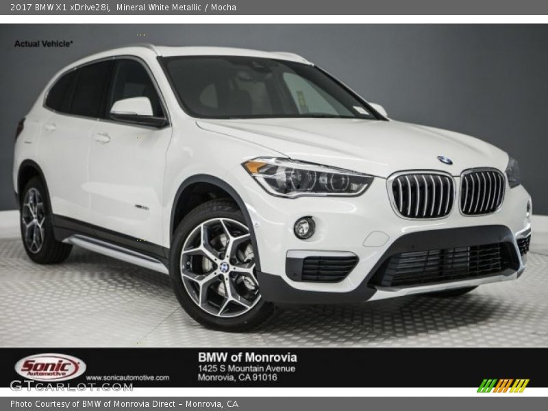 Mineral White Metallic / Mocha 2017 BMW X1 xDrive28i