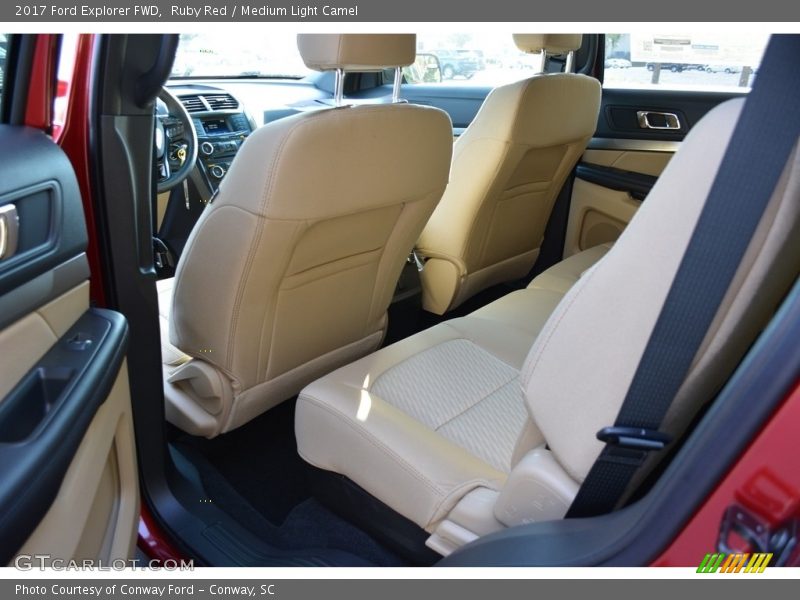Ruby Red / Medium Light Camel 2017 Ford Explorer FWD