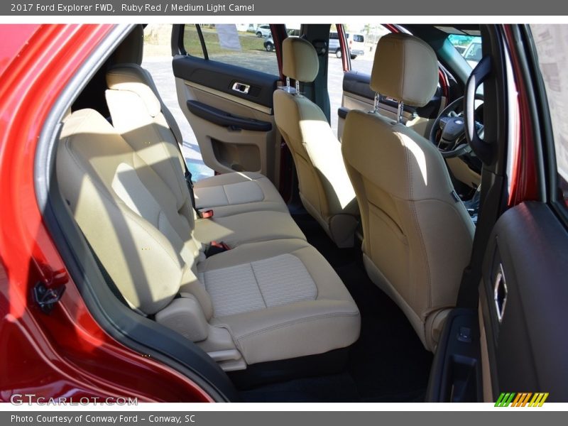Ruby Red / Medium Light Camel 2017 Ford Explorer FWD