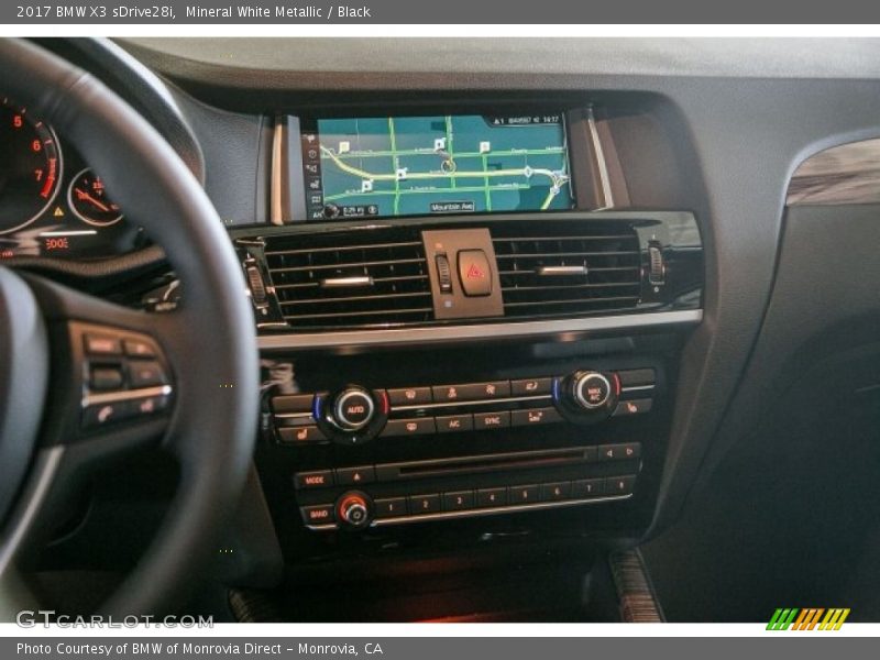 Mineral White Metallic / Black 2017 BMW X3 sDrive28i