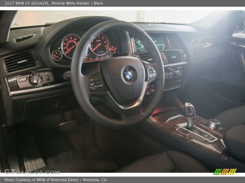 Mineral White Metallic / Black 2017 BMW X3 sDrive28i