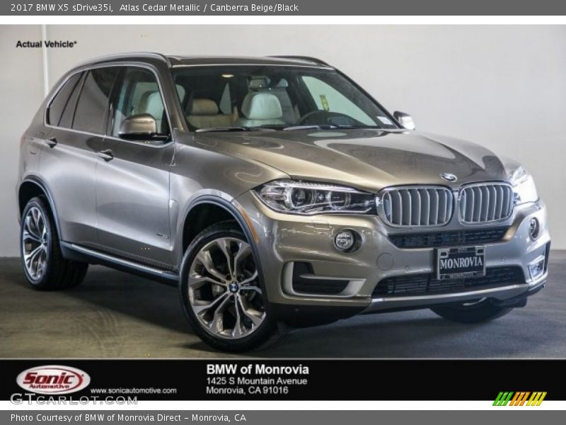 Atlas Cedar Metallic / Canberra Beige/Black 2017 BMW X5 sDrive35i