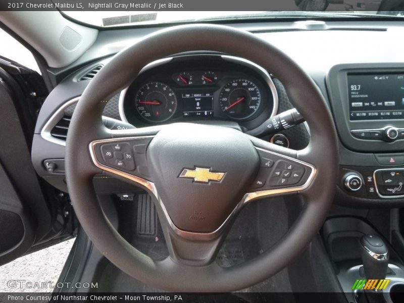 Nightfall Gray Metallic / Jet Black 2017 Chevrolet Malibu LS