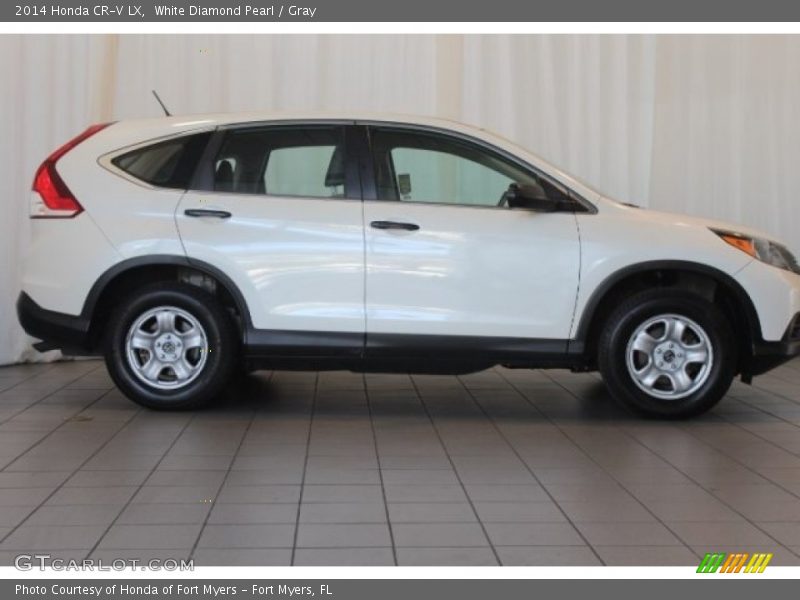 White Diamond Pearl / Gray 2014 Honda CR-V LX