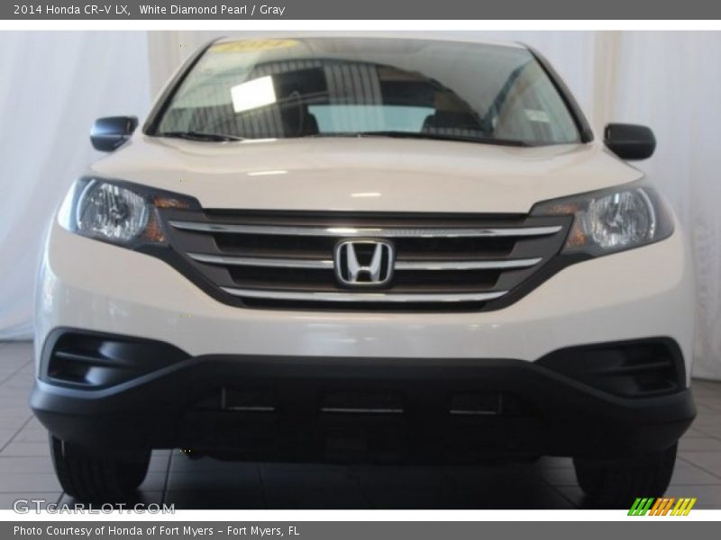 White Diamond Pearl / Gray 2014 Honda CR-V LX