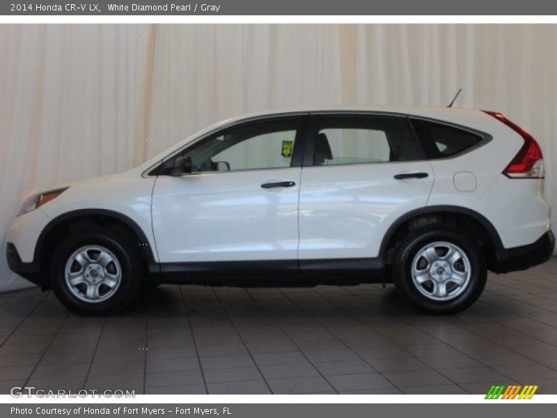 White Diamond Pearl / Gray 2014 Honda CR-V LX