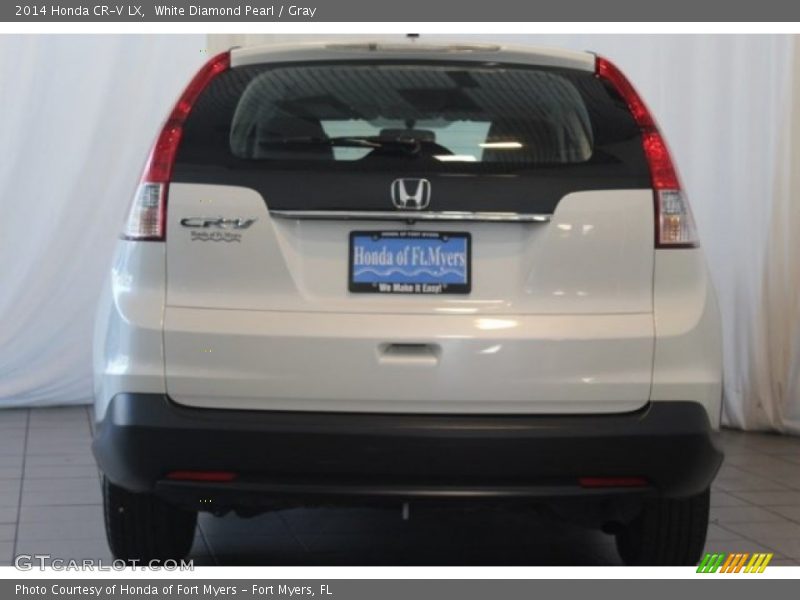White Diamond Pearl / Gray 2014 Honda CR-V LX